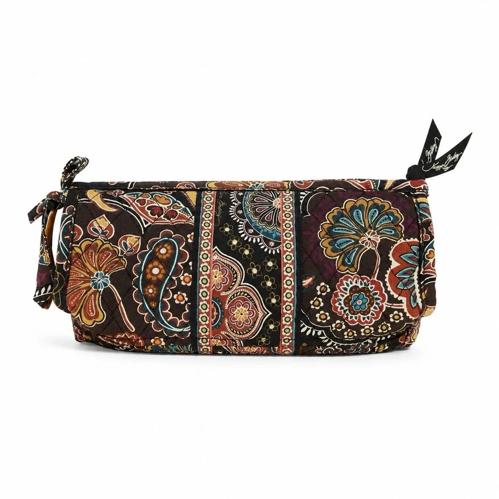 Vera Bradley Kensington Quilted Cosmetic Makeup Bag Retired Print Zip